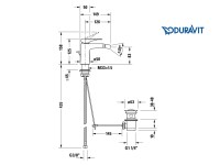 MEDIDAS MONOMANDO BIDE TULUM DURAVIT